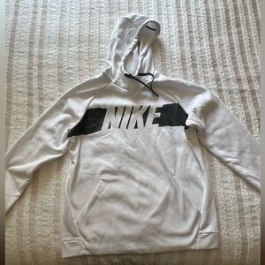 Nike Men's White and Black Dr-Fit Hoodie